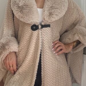 Faux Fur Cape